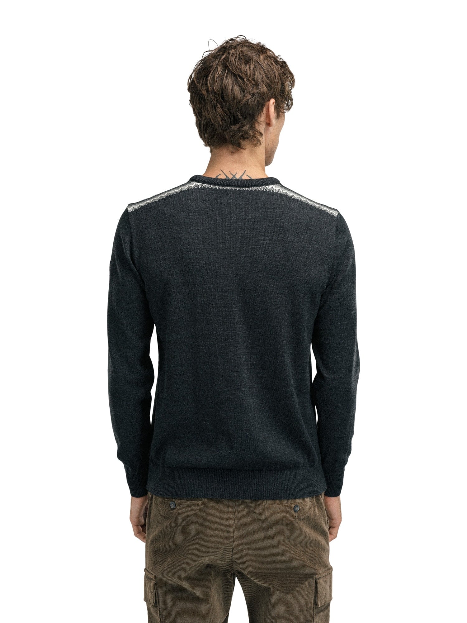 Dale of Norway Stenberg Masculine Sweater Dark Charcoal Offwhite