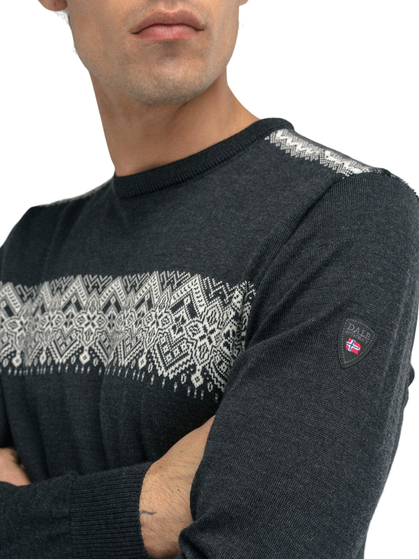 Dale of Norway Stenberg Masculine Sweater Dark Charcoal Offwhite