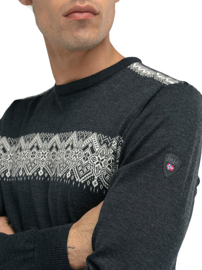 Dale of Norway Stenberg Masculine Sweater Dark Charcoal Offwhite