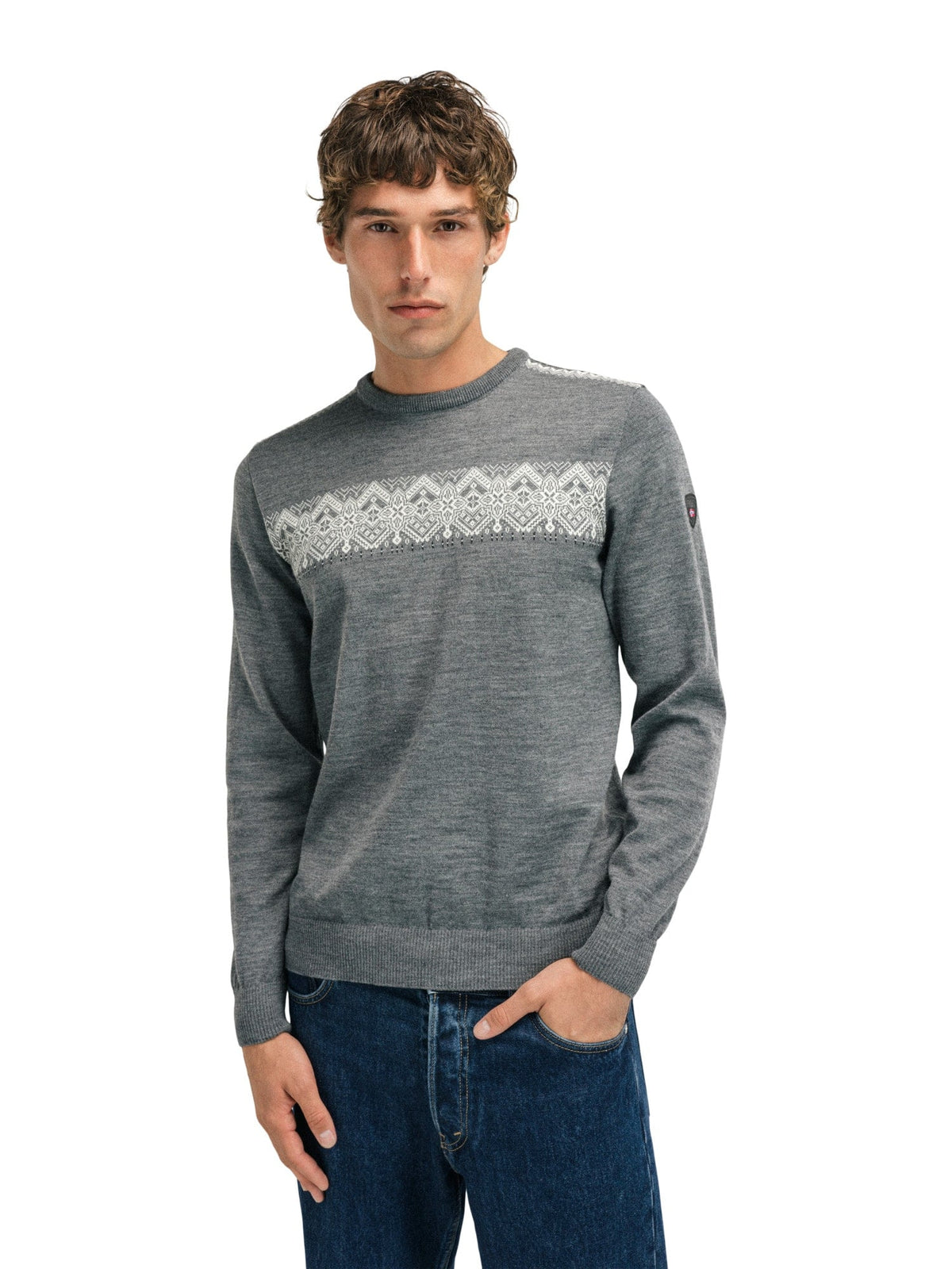 Dale of Norway Stenberg Masculine Sweater Smoke Offwhite Charcoal
