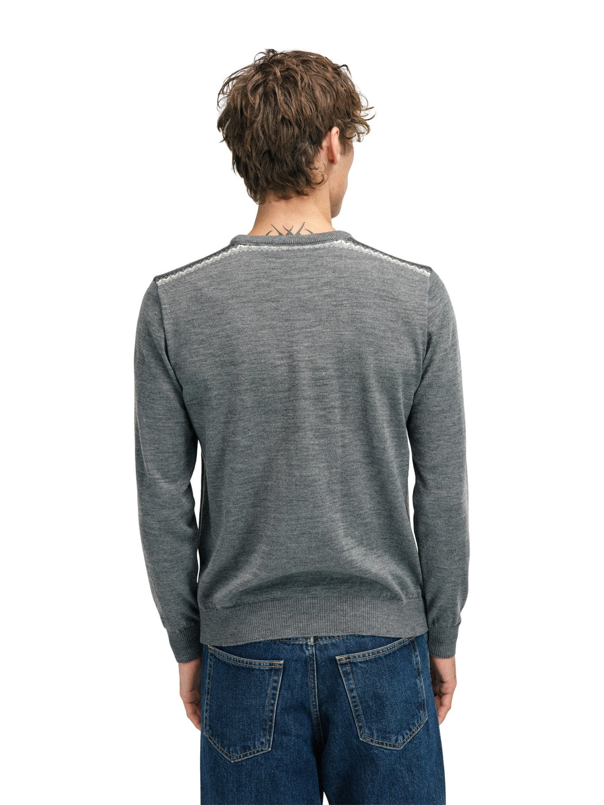 Dale of Norway Stenberg Masculine Sweater Smoke Offwhite Charcoal