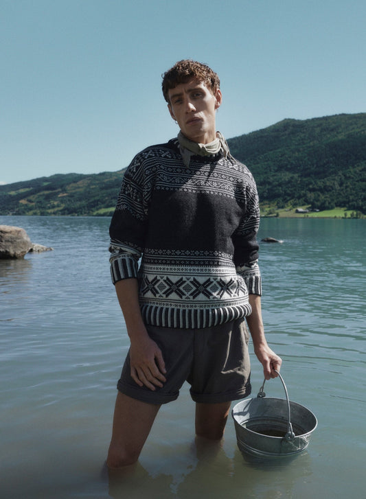 Dale of Norway Torridal Masc Sweater Darkcharcoal Offwhite