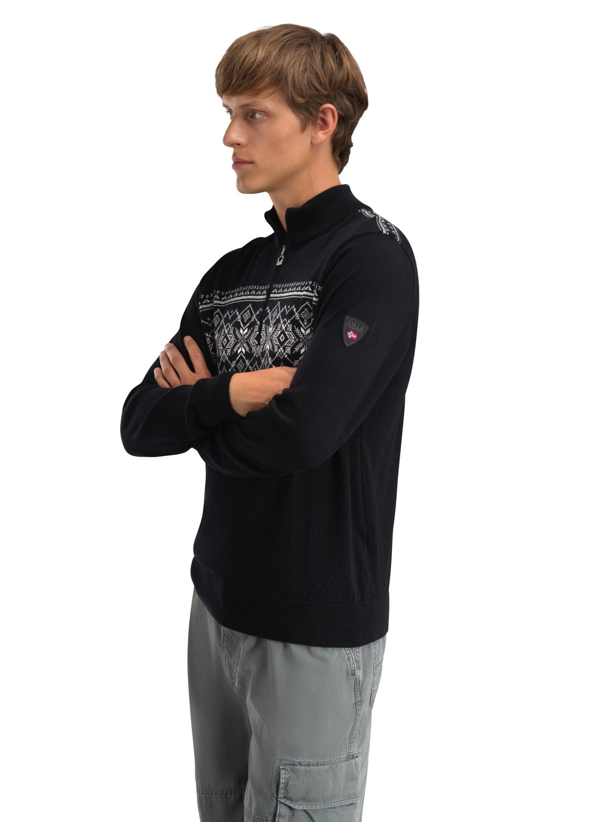 Dale of Norway Liaset Men's Sweater Black Offwhite