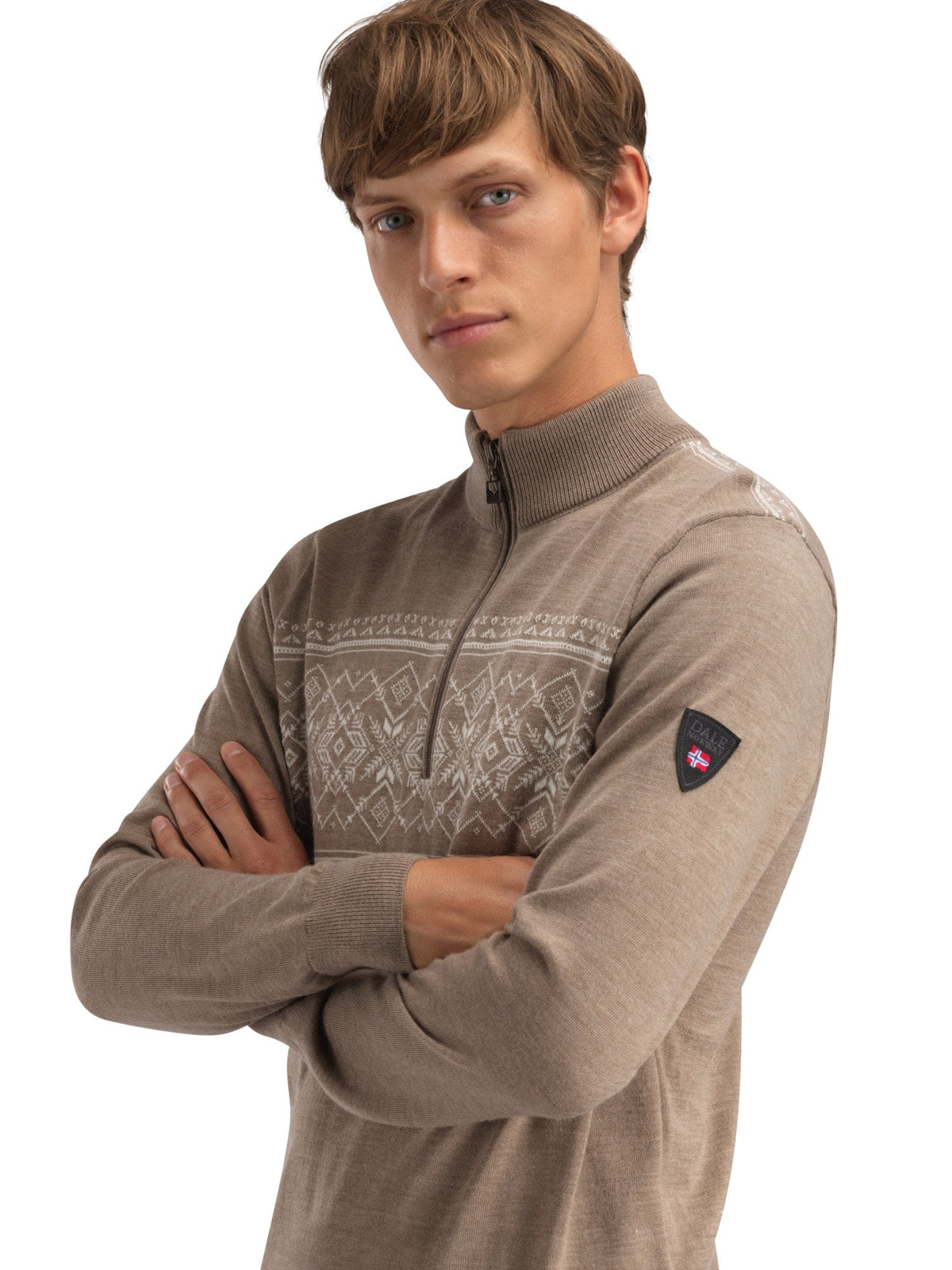Dale of Norway Liaset Men's Sweater Mountainstone Off White