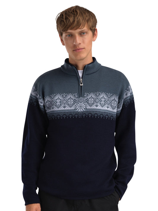 Dale of Norway Moritz Men's Sweater Navy Steel Ice Blue