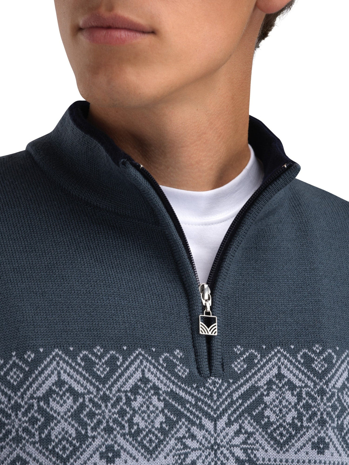 Dale of Norway Moritz Men's Sweater Navy Steel Ice Blue