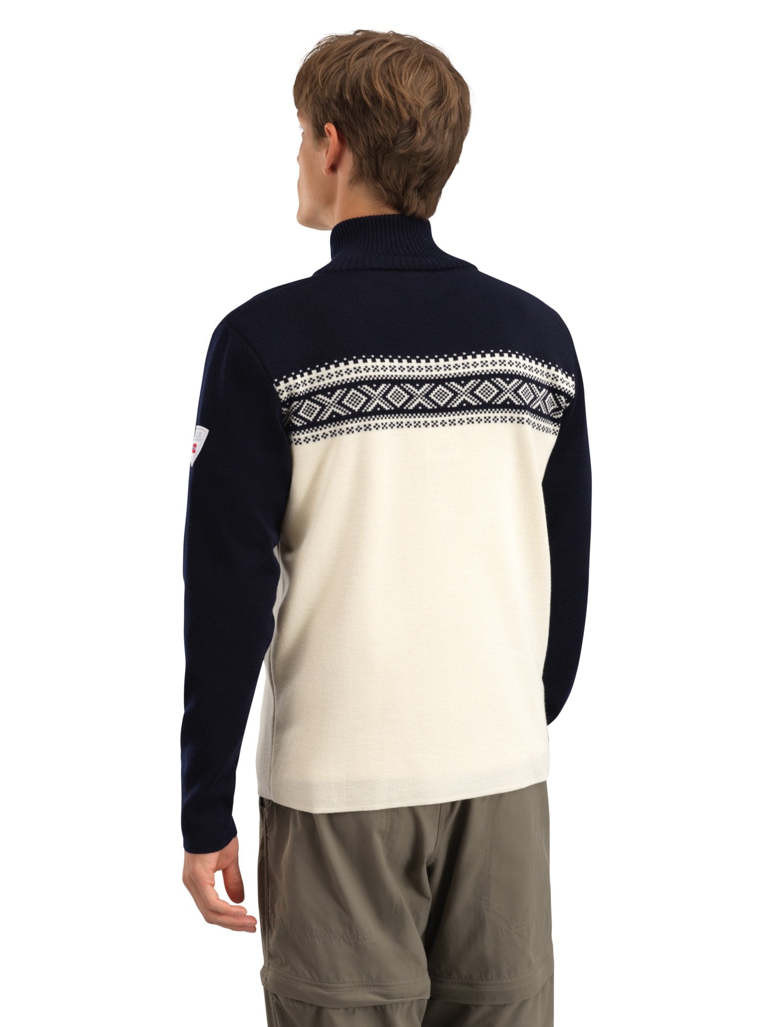 Dale of Norway Dalestølen men’s merino wool sweater Offwhite Navy