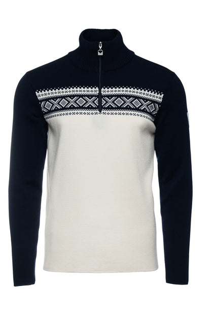 Dale of Norway Dalestølen men’s merino wool sweater Offwhite Navy