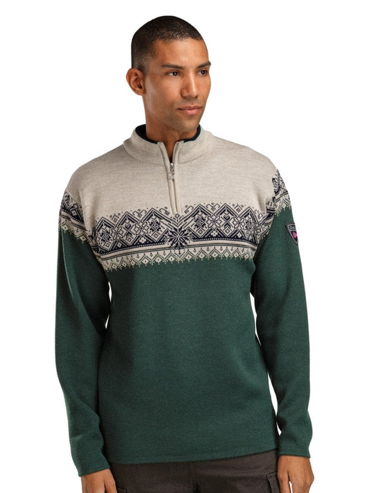 Dale of Norway Moritz Masc Sweater Pinegreen Navy OffWhitew