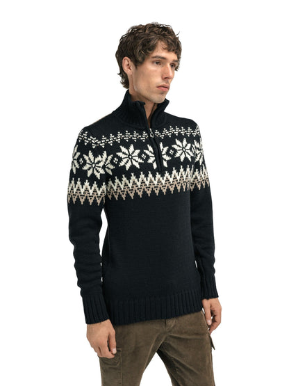 Dale of Norway Myking Masc Sweater Black Brown Offwhite