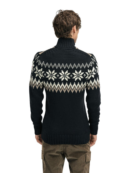 Dale of Norway Myking Masc Sweater Black Brown Offwhite