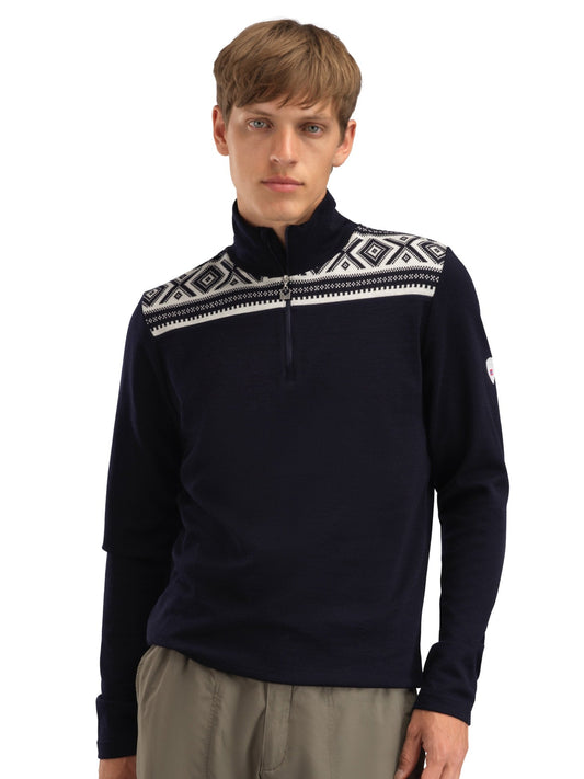 Dale of Norway Cortina Basic Men’s Sweater - Superfine Merino NAVY OFFWHITE