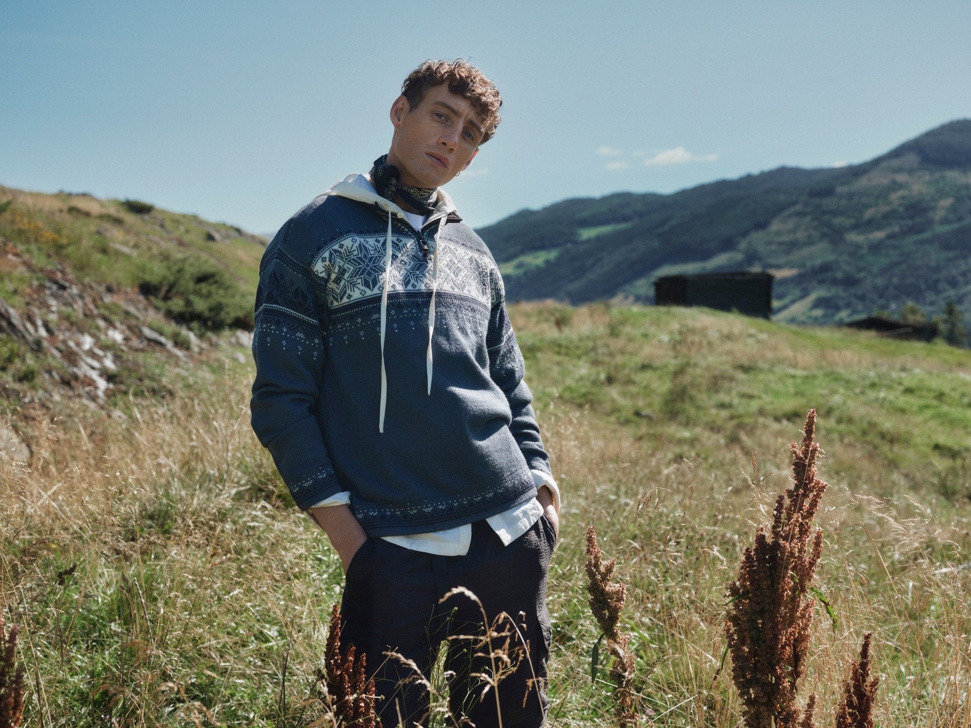 Dale of Norway Blyfjell Sweater Steel Offwhite Marine