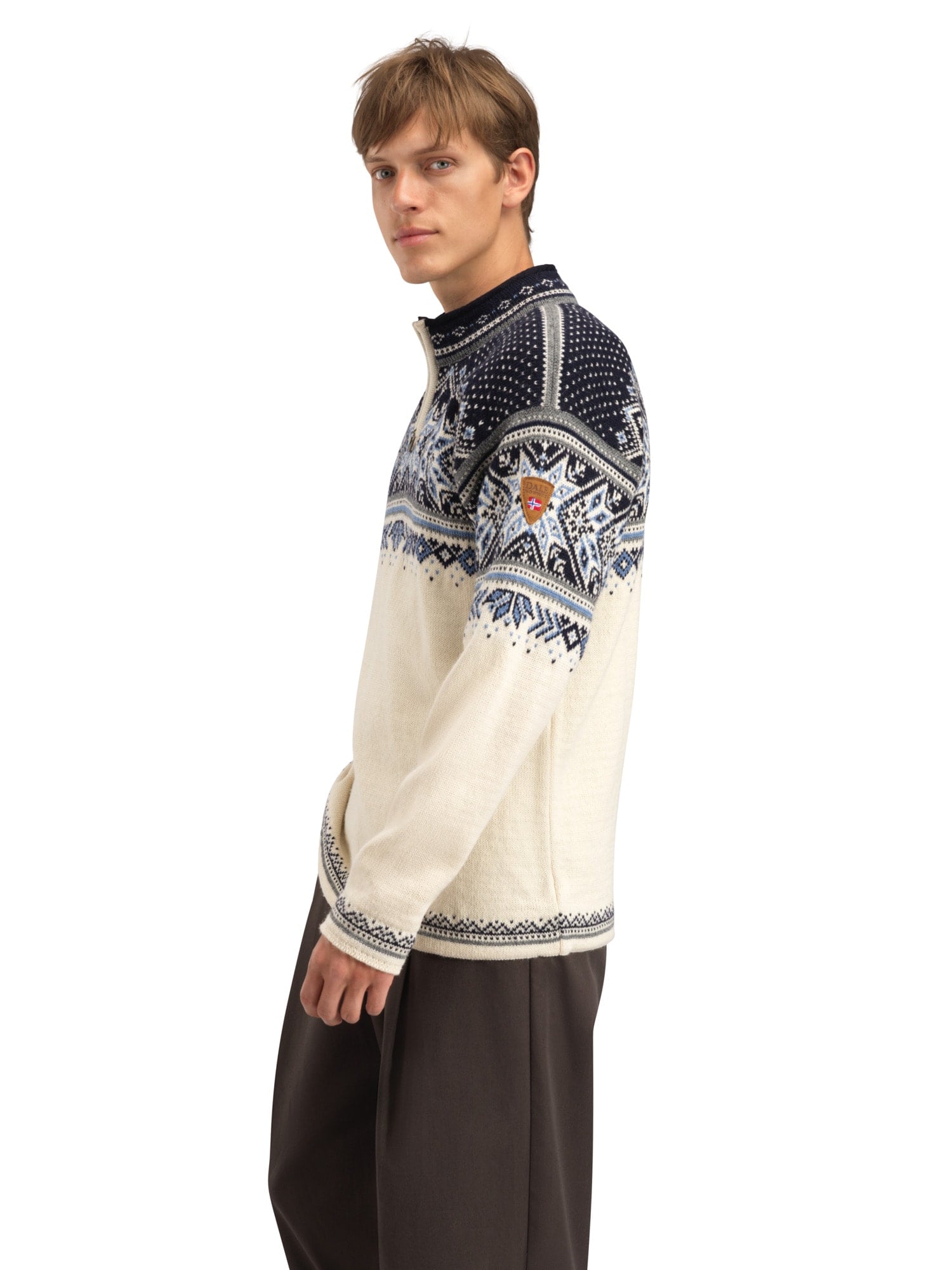 Dale of Norway Vail Masc Sweater Offwhite Smoke Midnightnavy