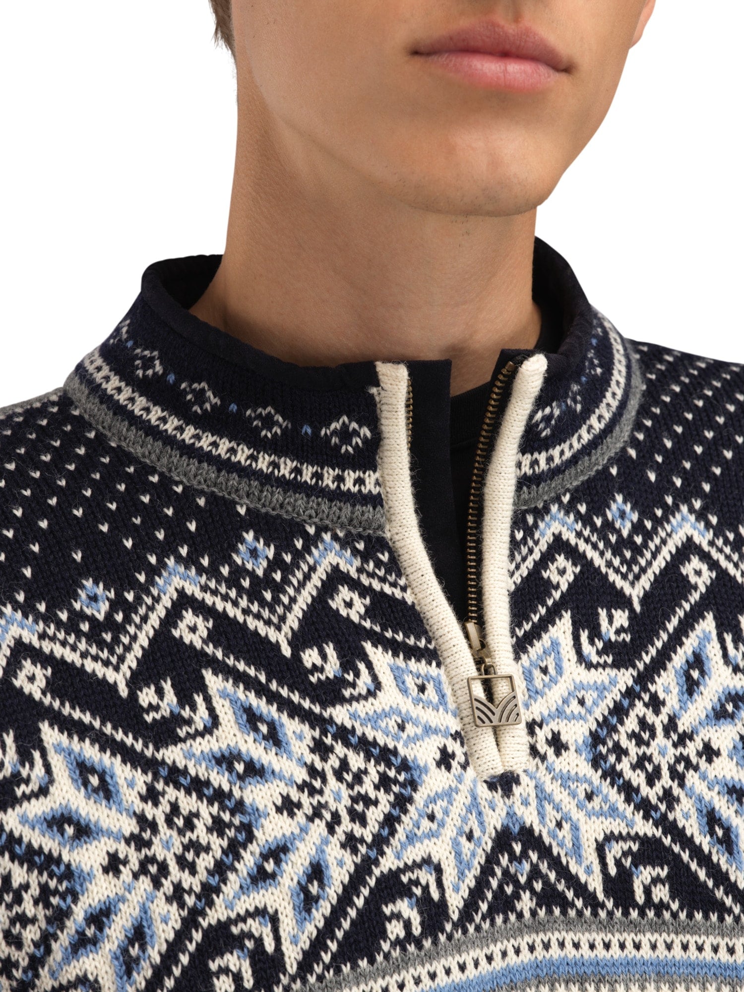 Dale of Norway Vail Masc Sweater Offwhite Smoke Midnightnavy