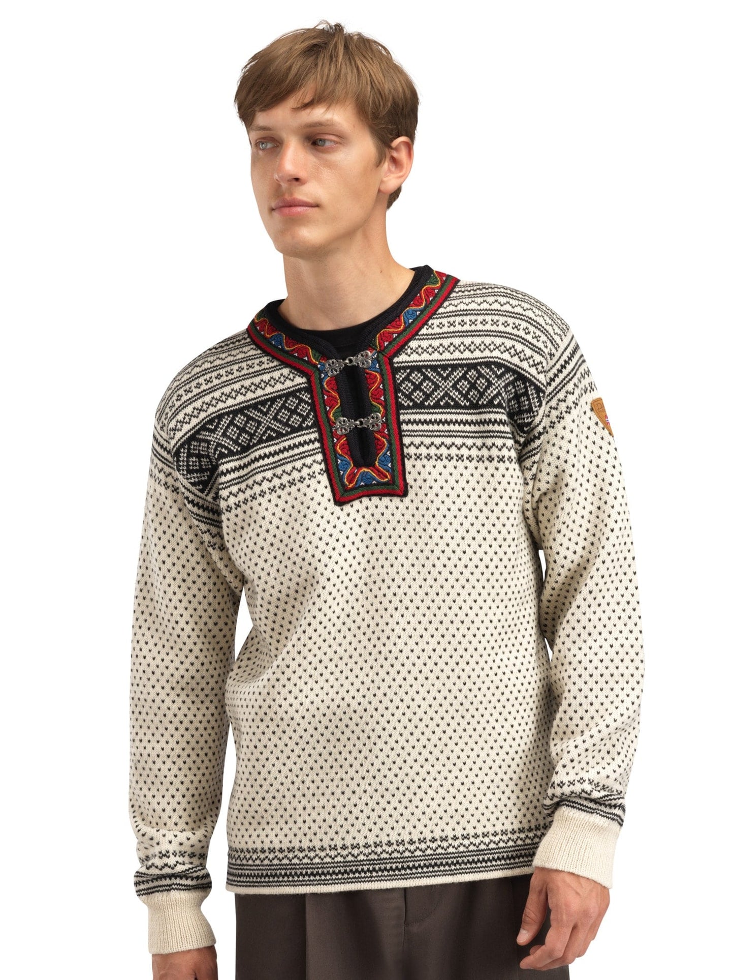 Dale of Norway Setesdal Unisex Sweater - Norwegian Wool OFFWHITE BLACK