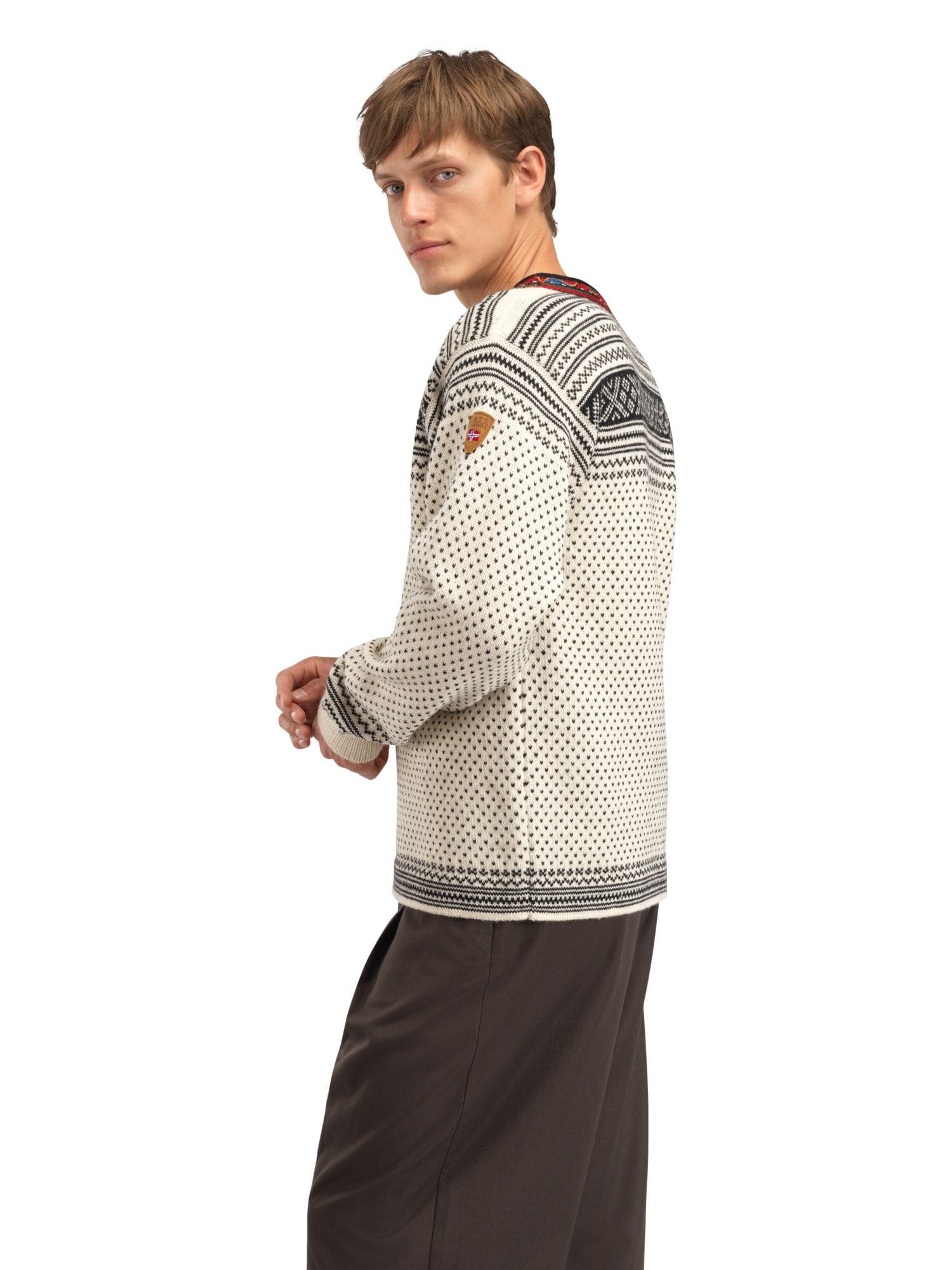 Dale of Norway Setesdal Unisex Sweater - Norwegian Wool OFFWHITE BLACK
