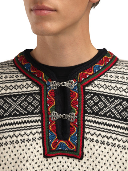 Dale of Norway Setesdal Unisex Sweater - Norwegian Wool OFFWHITE BLACK