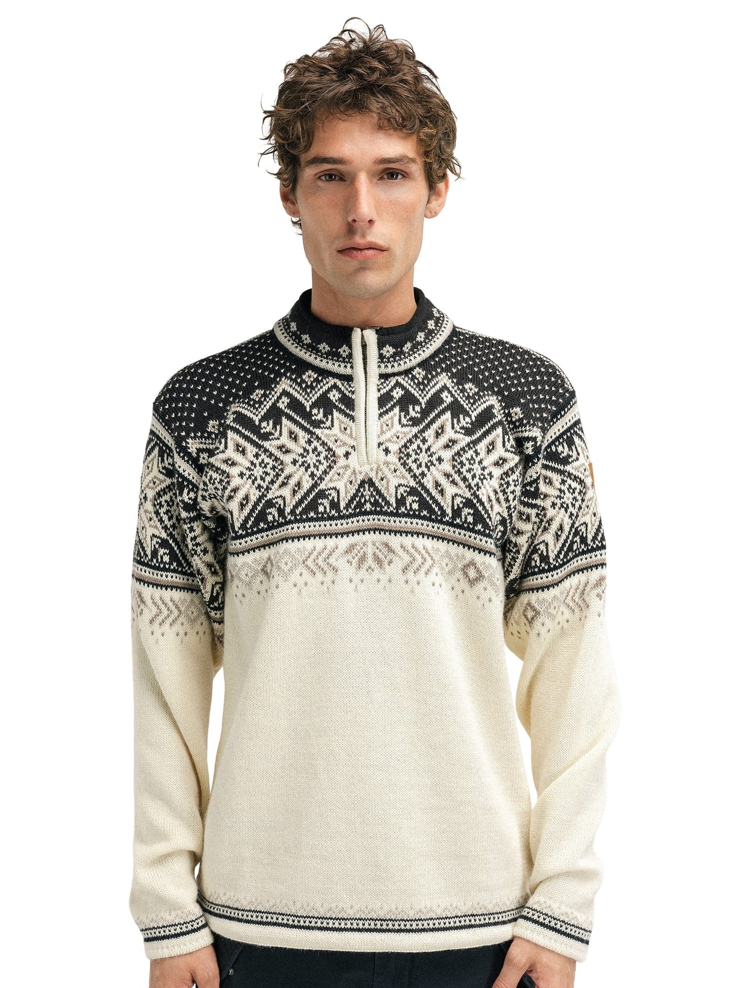 Dale of Norway Vail Masc Sweater Offwhite Coffee Sandstone