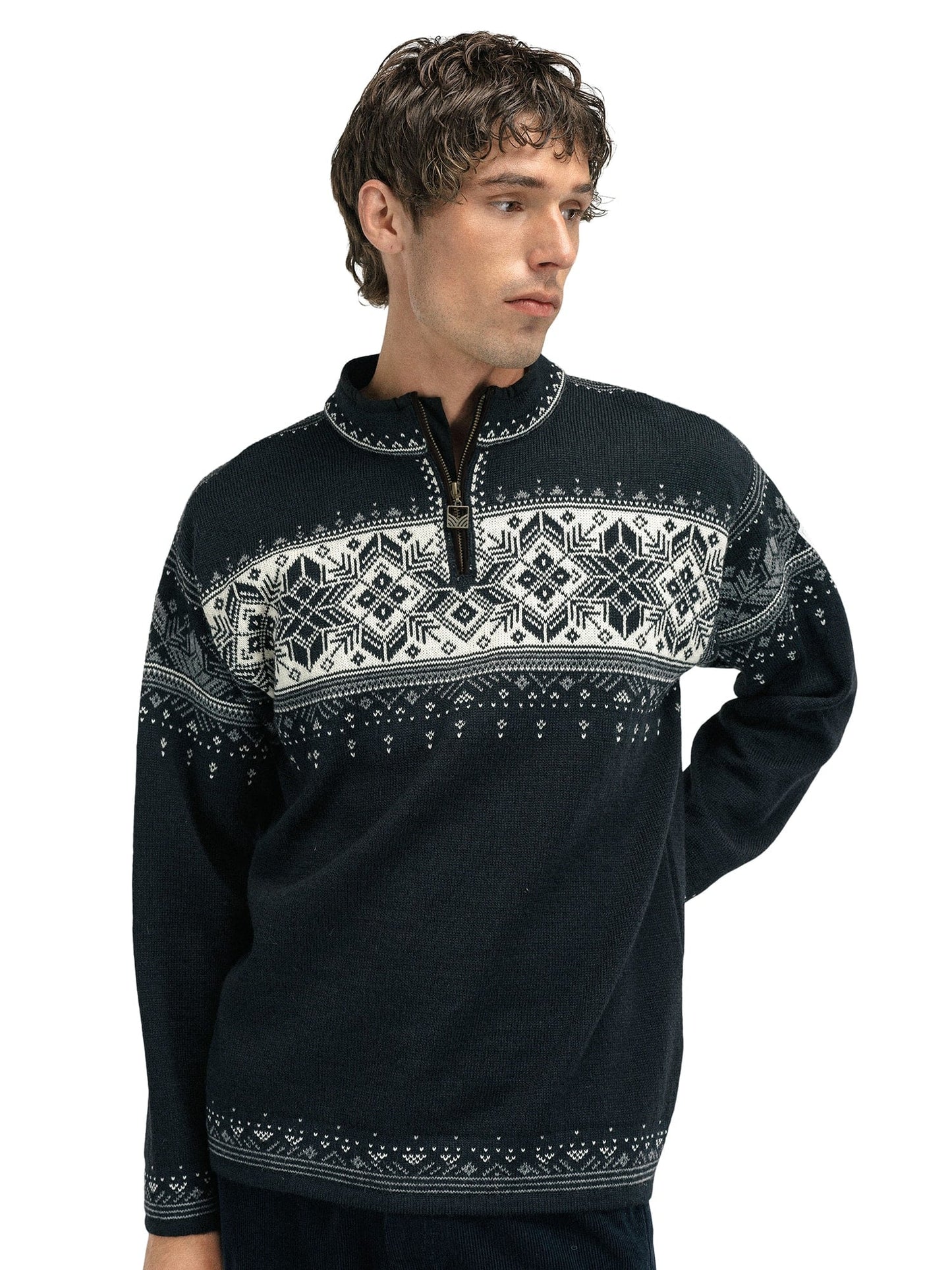Dale of Norway Blyfjell Sweater Black smoke Offwhite Lgtcharco