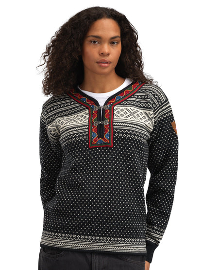 Dale of Norway Setesdal Unisex Sweater - Norwegian Wool BLACK OFFWHITE