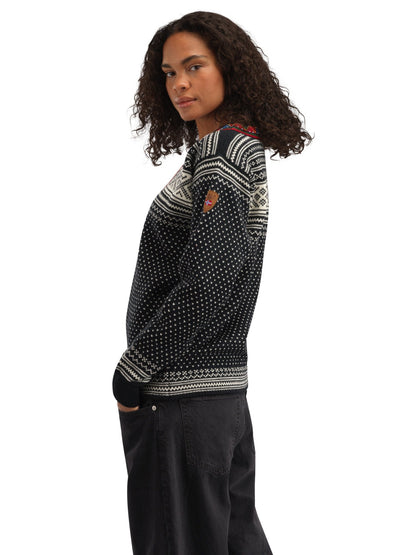 Dale of Norway Setesdal Unisex Sweater - Norwegian Wool BLACK OFFWHITE