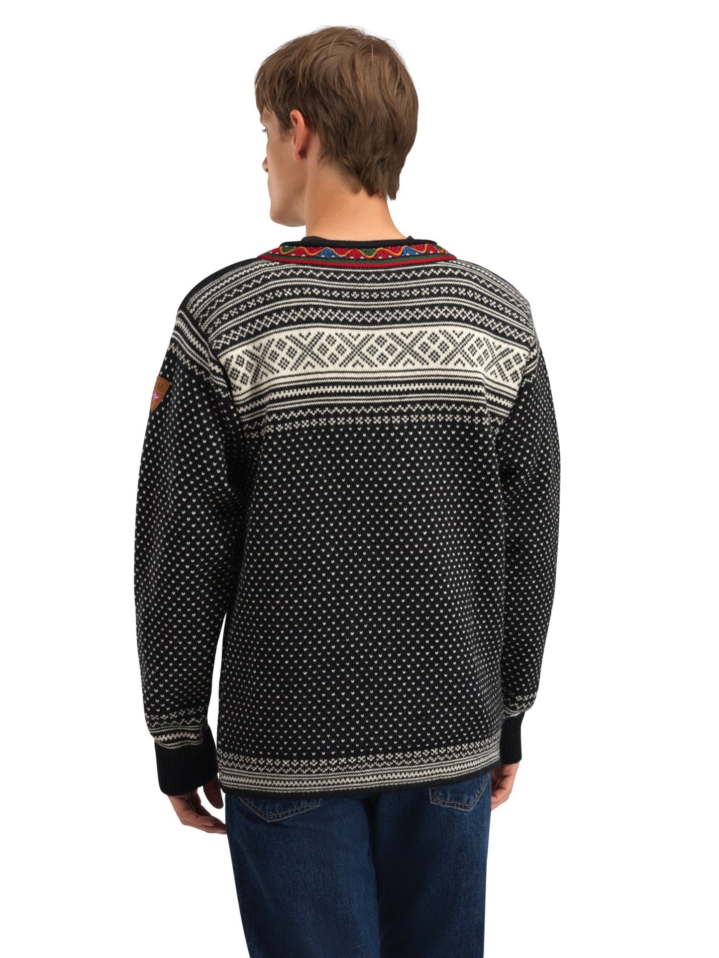 Dale of Norway Setesdal Unisex Sweater - Norwegian Wool BLACK OFFWHITE