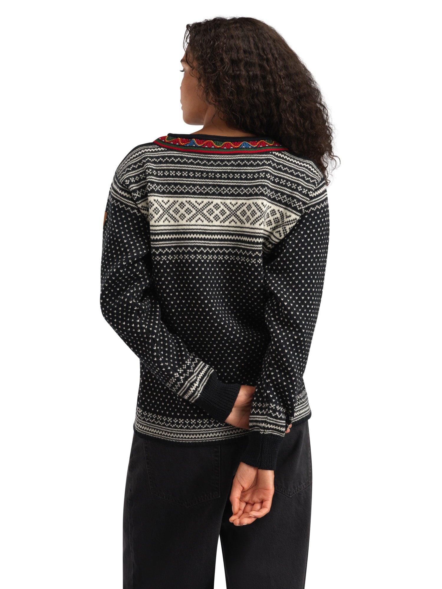 Dale of Norway Setesdal Unisex Sweater - Norwegian Wool BLACK OFFWHITE