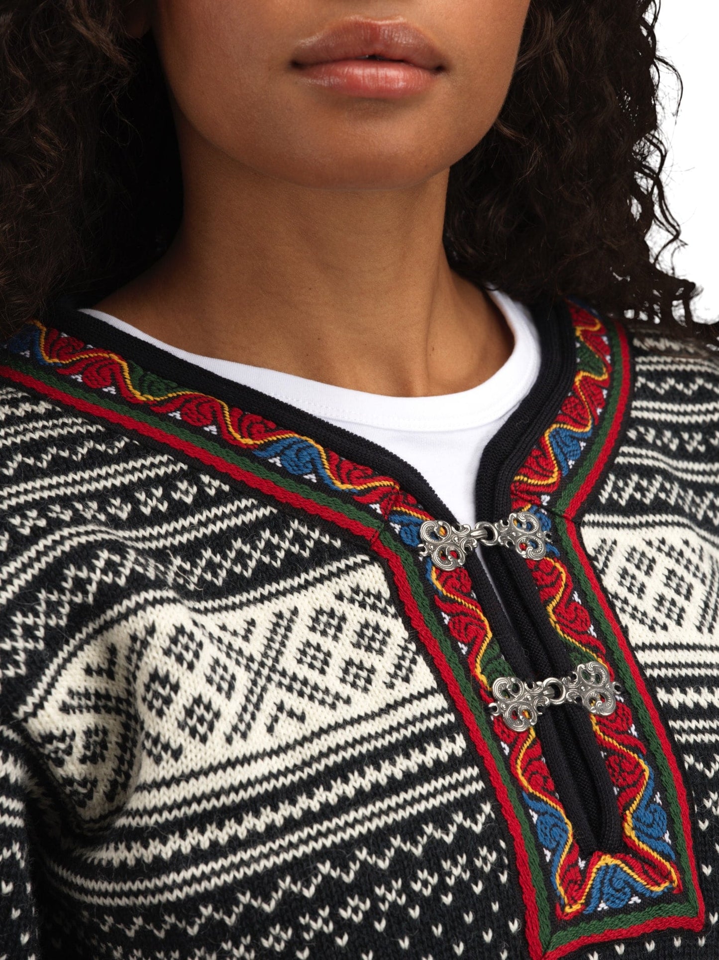 Dale of Norway Setesdal Unisex Sweater - Norwegian Wool BLACK OFFWHITE