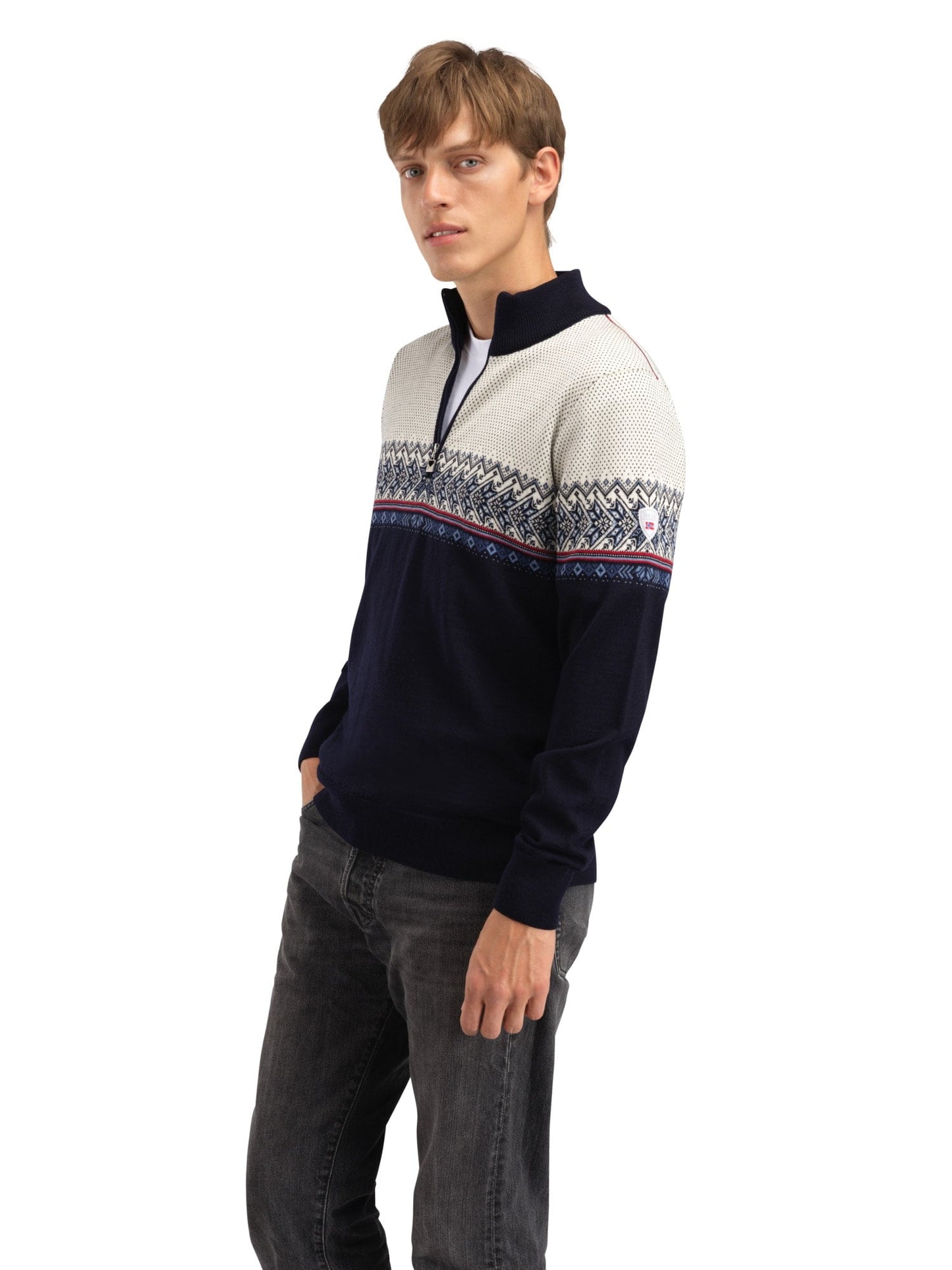 Dale of Norway Hovden Men’s Sweater - Merino Wool NAVY BLUESHADOW INDIGO