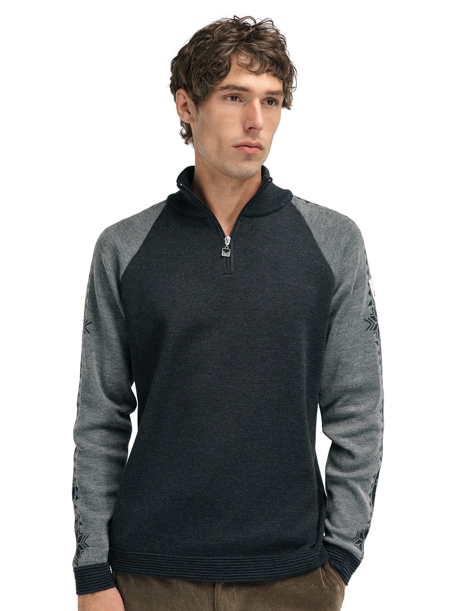 Dale of Norway Geilo Men’s Sweater - Merino Wool DARK CHARCOAL SMOKE