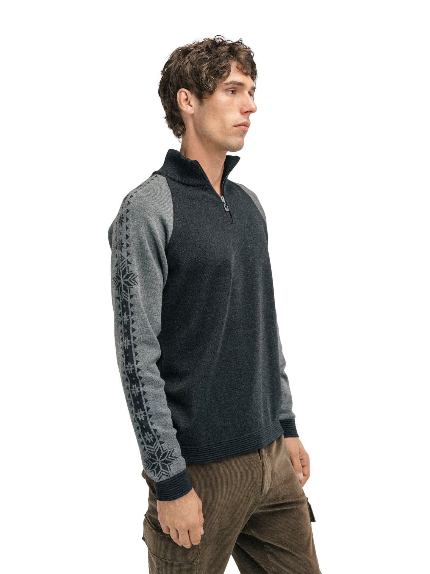 Dale of Norway Geilo Men’s Sweater - Merino Wool DARK CHARCOAL SMOKE