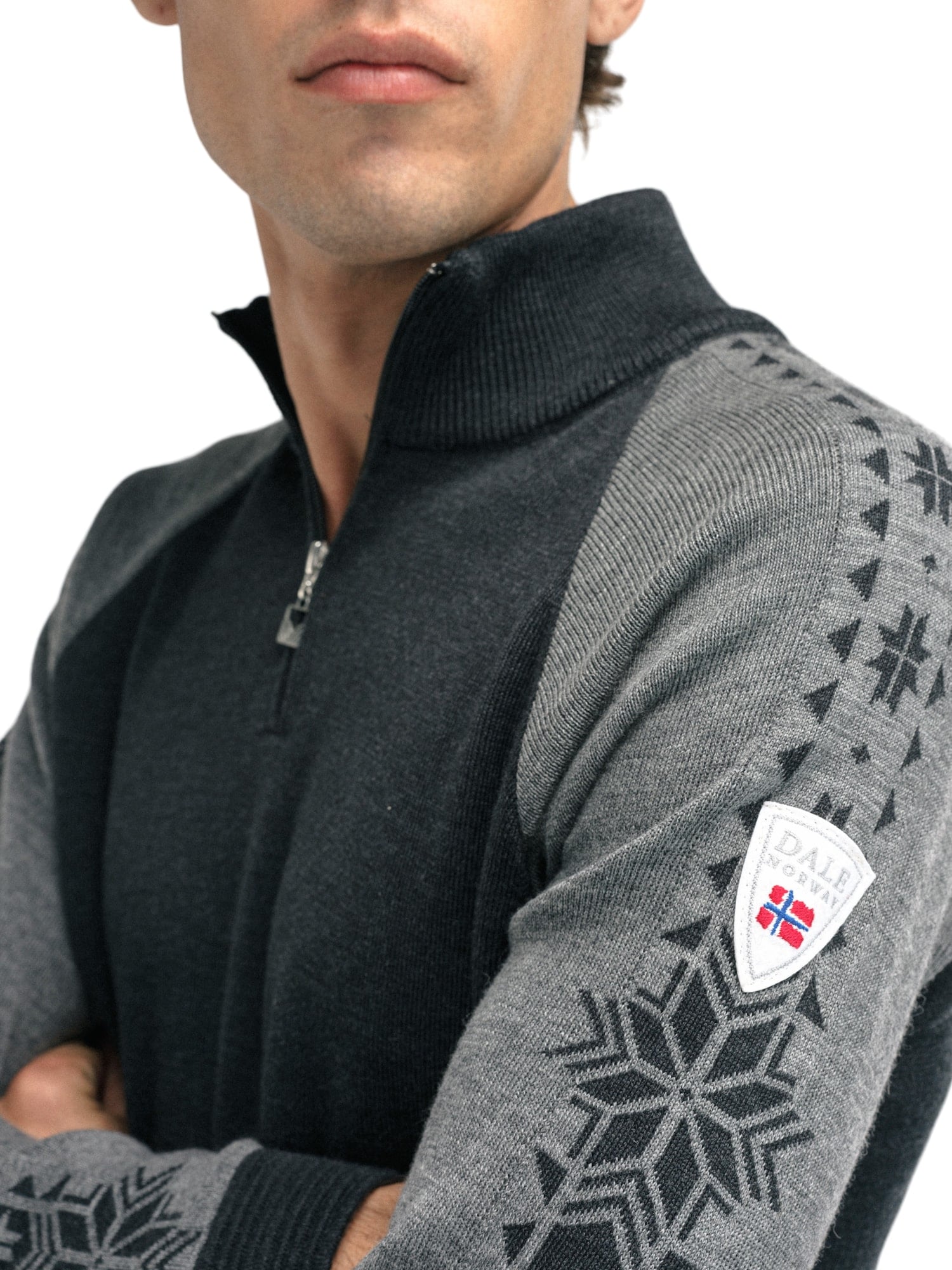 Dale of Norway Geilo Men’s Sweater - Merino Wool DARK CHARCOAL SMOKE