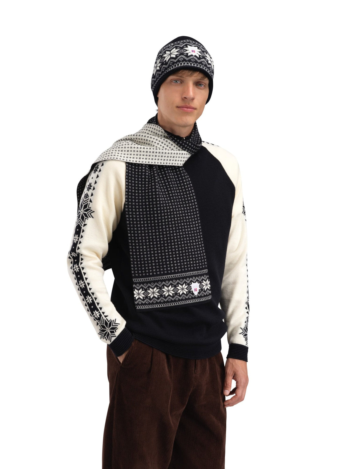 Dale of Norway Garmisch Hat - Merino Wool Black White